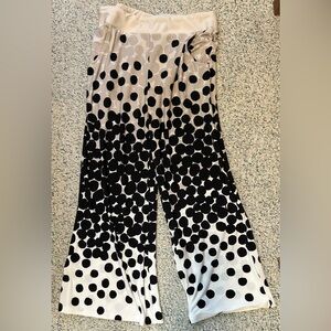 Joseph Ribkoff Black and White Polka Dot Kids Trousers